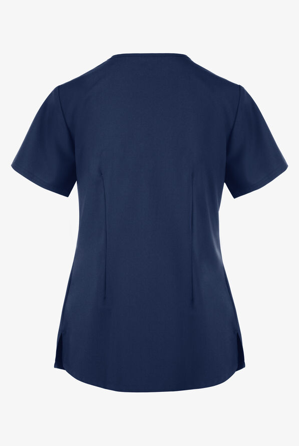 Blusa m&eacute;dica Easy STRETCH Leila con ojales con lazos y 3 bolsillos para mujer - Navy - 4