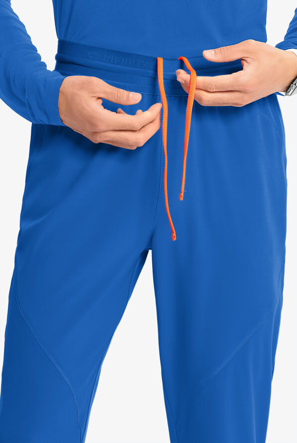 Pantal&oacute;n m&eacute;dico Infinity GNR8 STRETCH estilo cargo jogger con cord&oacute;n interior y 4 bolsillos para hombre - Royal/Vivid Orange - 3