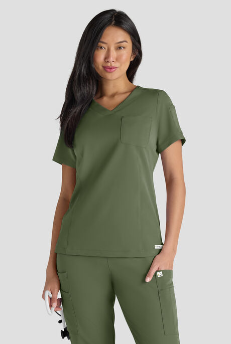 ReSurge Diamond Women's 3-Pocket V-Neck Tuck In / Wear Out Scrub Top