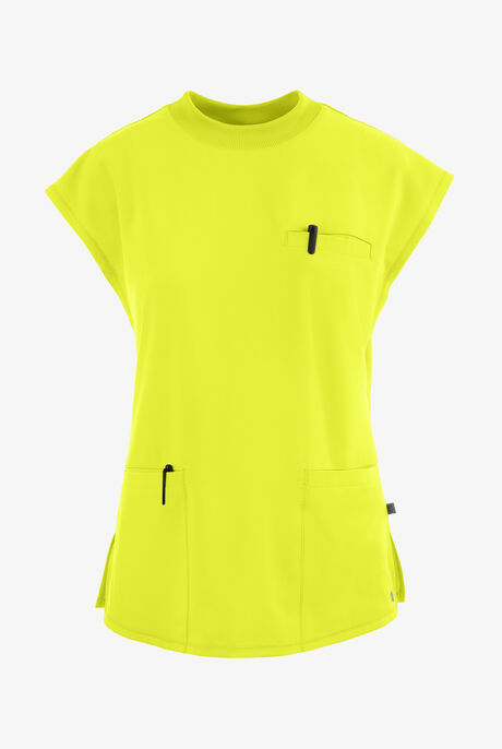 Infinity Women's 4-Pocket STRETCH Dolman Sleeve Rib-Knit Mock Neck Scrub Top