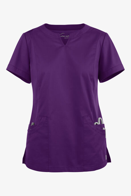 Butter-Soft STRETCH Women's 4-Pocket Notch Neck Scrub Top
