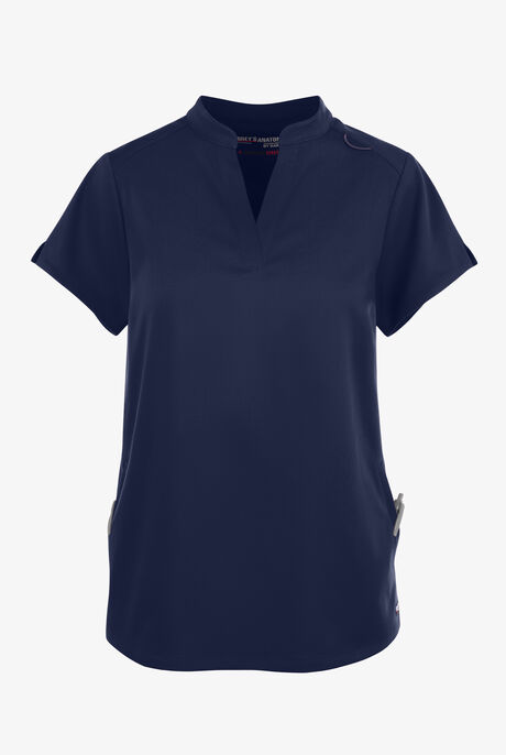 Grey's Anatomy by Barco Spandex STRETCH Avery Women's 2-Pocket Notch Sleeve V-Neck Scrub Top