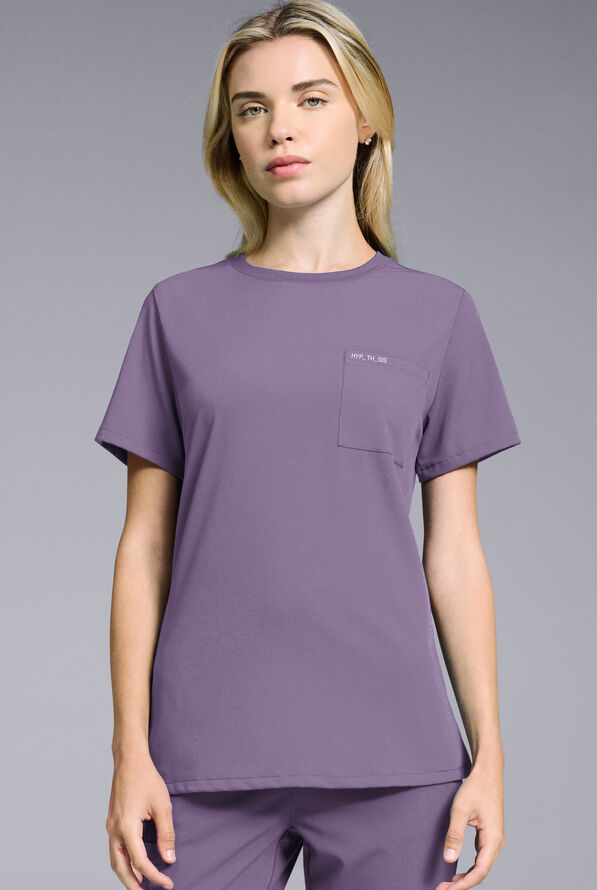 Blusa m&eacute;dica Hypothesis Base con cuello redondo para mujer - Purple Dusk - 6