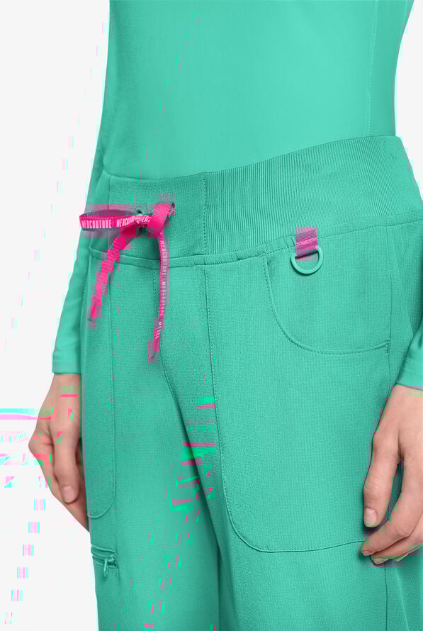 Med Couture Amp Women's 6-Pocket STRETCH Jogger Scrub Pant - Mint Condition - 3