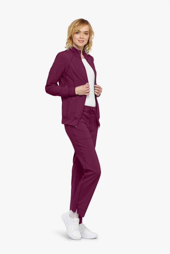 Chaqueta médica abrigada Cherokee Infinity con 2 bolsillos para mujer - Wine - 2