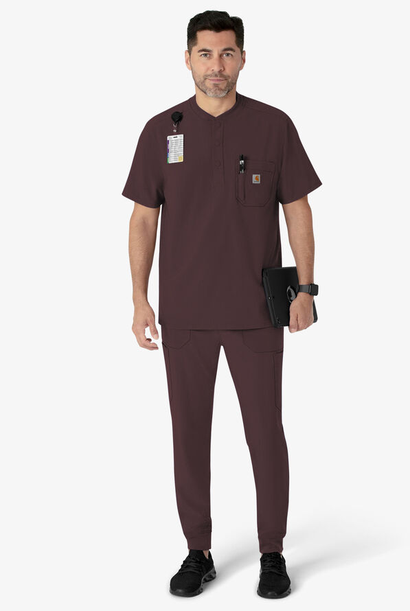 Carhartt Cross-Flex Men's 7-Pocket STRETCH Cargo Jogger Scrub Pants - Dark Sepia - 4