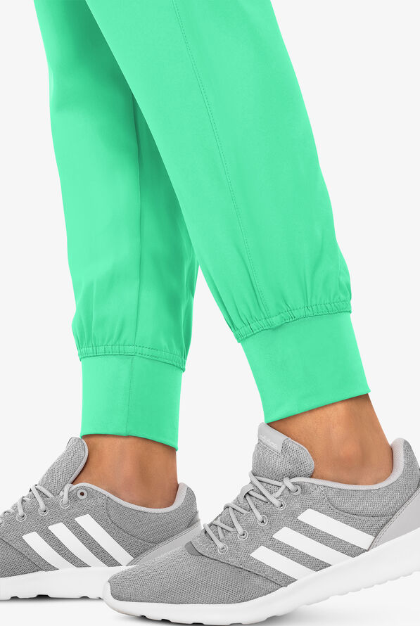 Med Couture Insight Women's 6-Pocket Cargo Jogger Scrub Pants - Mint Julep - 3