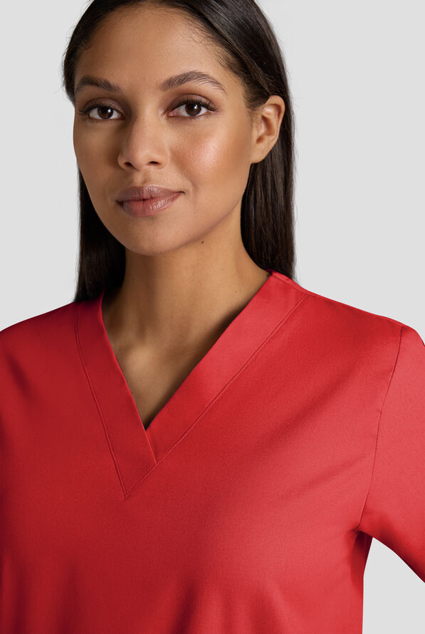 Conjunto de uniforme m&eacute;dico Strictly Scrubs con 4 bolsillos para mujer - Red - 3