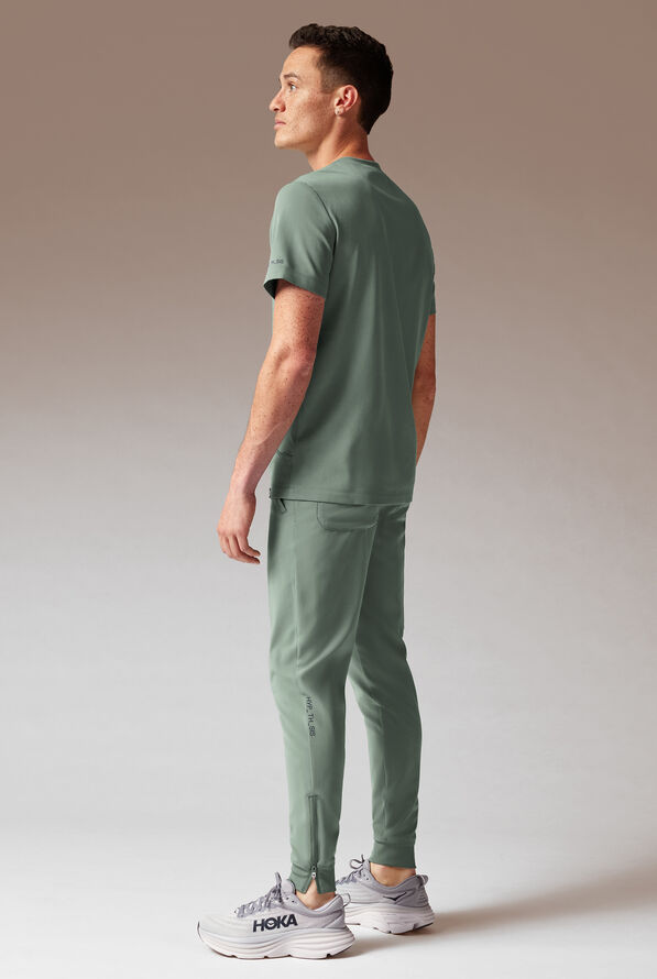 Camisa m&eacute;dica Hypothesis System 3 con cuello en V y 3 bolsillos para hombre - Mineral - 3