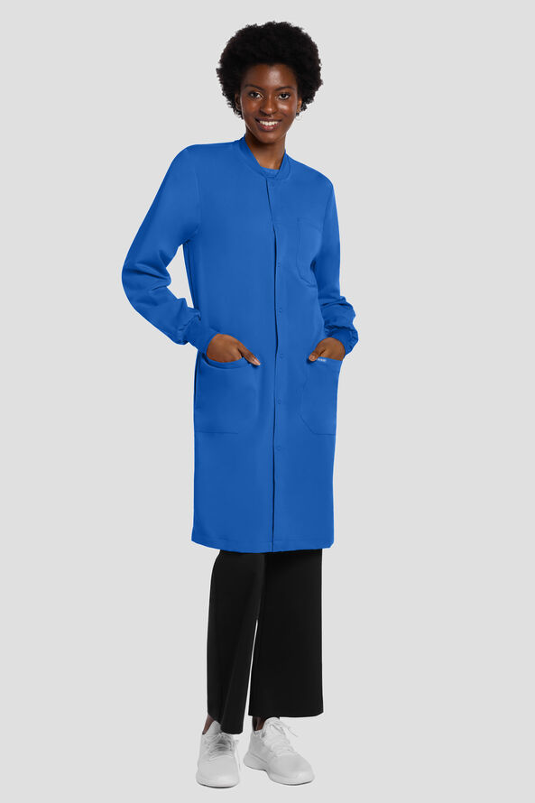 Cherokee Project Lab 40" Snap Front Lab Coat - Royal - 1
