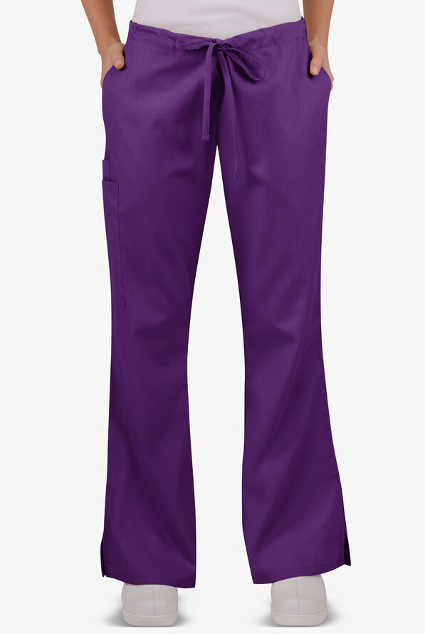 UA Best Buy Scrubs Women’s 5-Pocket Drawstring Pants - Tall - Eggplant - 1