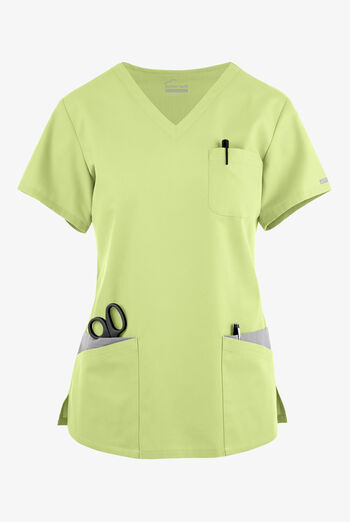 Butter-Soft Originals Women's 7-Pocket Curved V-Neck Scrub Top