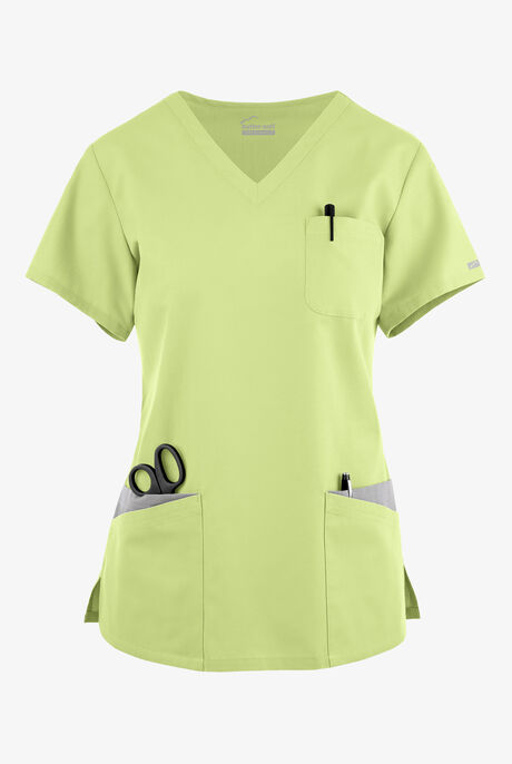 Butter-Soft Originals Women's 7-Pocket Curved V-Neck Scrub Top