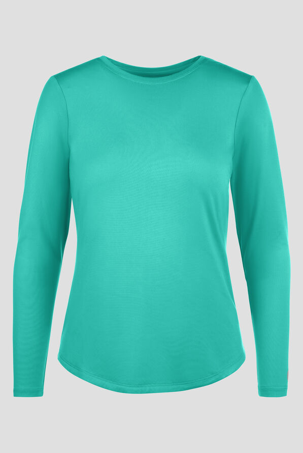 Zavate Ava Therese Tiffany Women's Knit STRETCH Long Sleeve Underscrub - Mint - 1