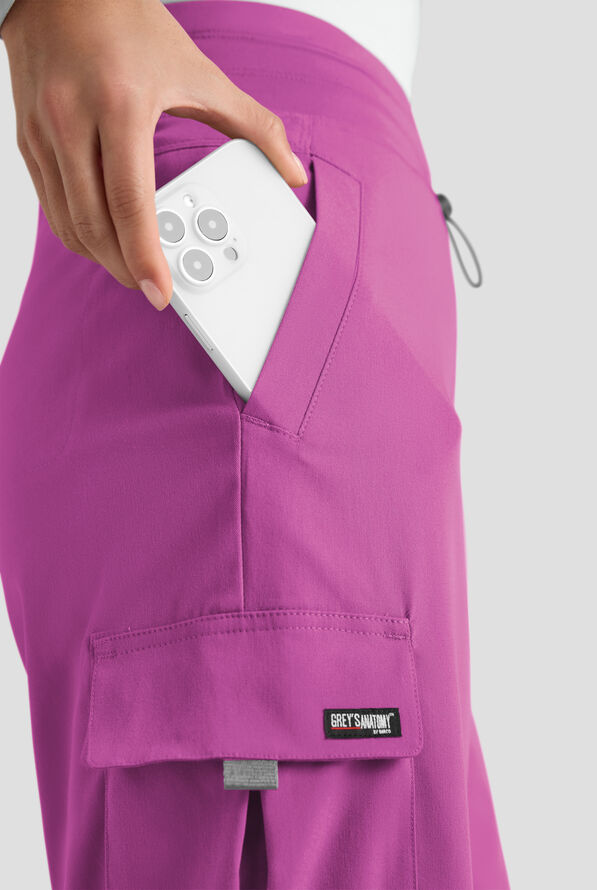 Pantal&oacute;n m&eacute;dico Grey's Anatomy by Barco Emerge Teagan STRETCH de tiro alto con piernas anchas y 6 bolsillos para mujer - Mystic Orchid - 2