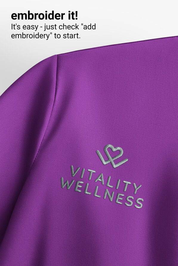 Easy STRETCH Gracie Women's Dolman Sleeve Crew Neck Scrub Top - Fresh Purple - 11