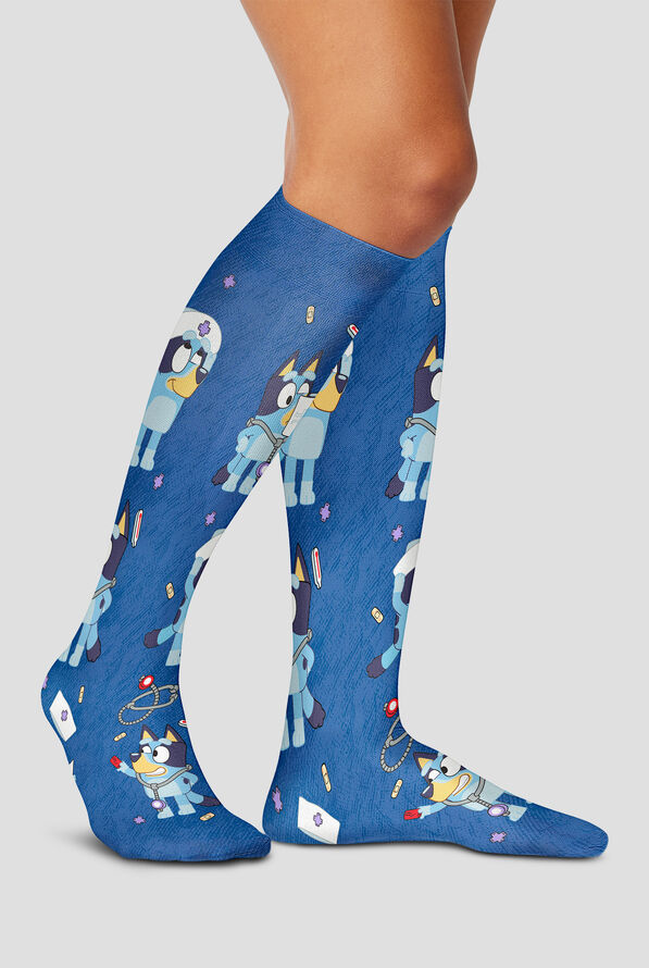 Tooniforms Calling Doctor Bluey Women's 8-15 mmHg Light Compression Socks - null - 3