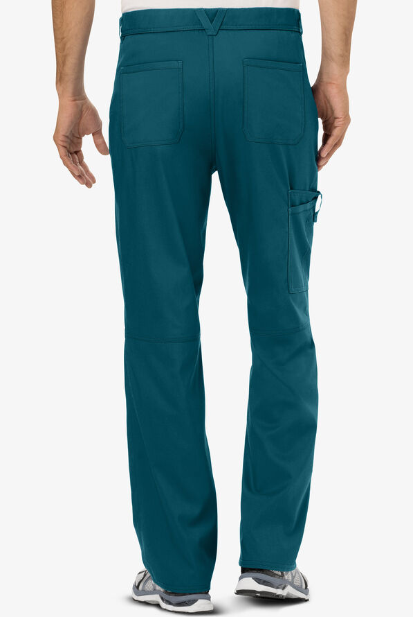 Cherokee Workwear Revolution Men's 7-Pocket STRETCH Cargo Scrub Pants - Caribbean Blue - 2