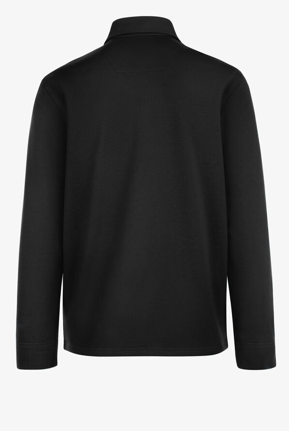 Dickies EDS NXT Men's 3-Pocket STRETCH Fleece Inner Snap Front Scrub Jacket - Black - 2