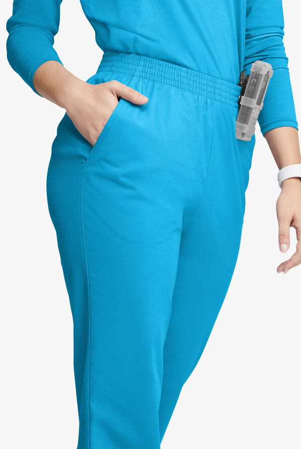 Butter-Soft Originals Women's 2-Pocket High Waisted Straight Leg Scrub Pants - Turquoise - 2