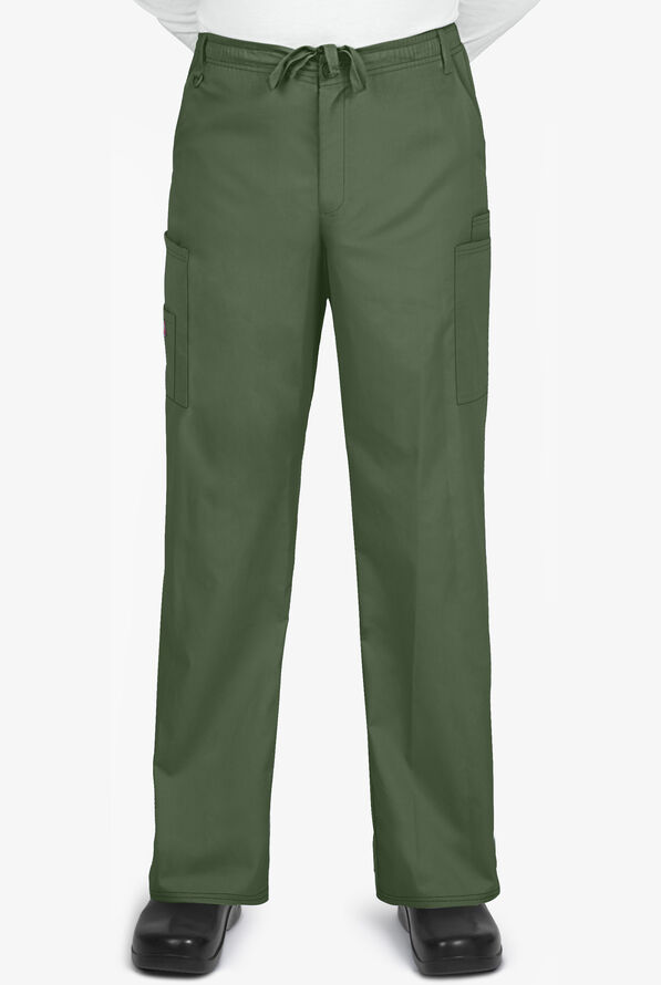 Dickies EDS Signature Men's 7-Pocket Pull On Scrub Pants - Olive - 1