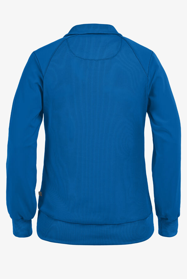 Infinity Women's 2-Pocket STRETCH Warm-Up Scrub Jacket - Royal - 3