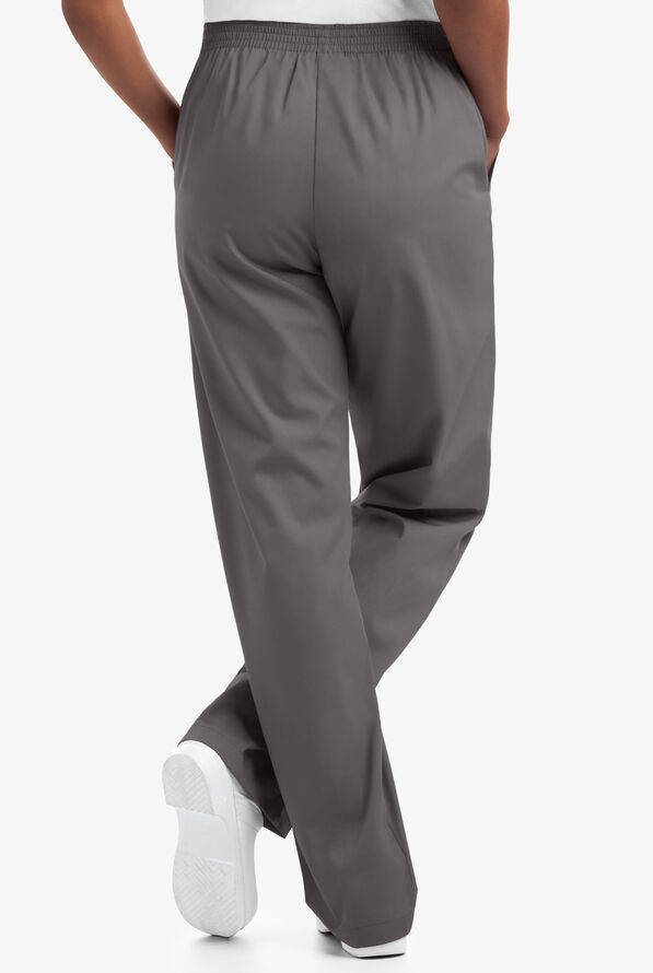 Butter-Soft Core Women's 2-Pocket Elastic Waist Scrub Pants - Tall - Grey Stone - 2