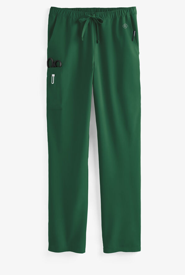 Easy STRETCH Morgan Unisex 5-Pocket Drawstring Scrub Pants - Hunter - 1