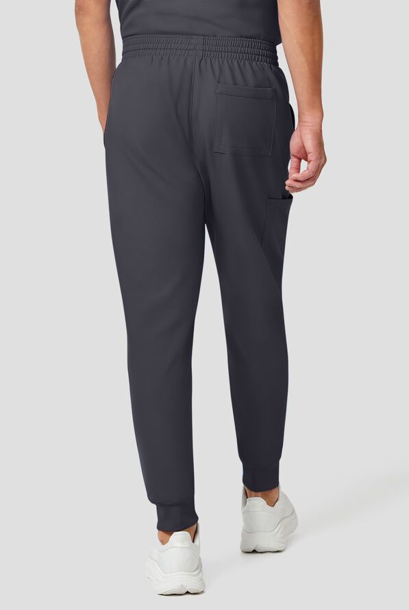 Pantal&oacute;n m&eacute;dico Cherokee Workwear Originals Ultra estilo jogger con cord&oacute;n y 4 bolsillos para hombre - Pewter - 2