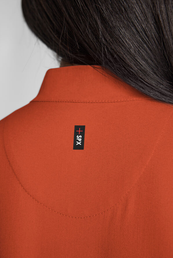 Blusa m&eacute;dica Grey's Anatomy by Barco Emerge Rowen STRETCH con cremallera y 2 bolsillos para mujer - Warm Sienna - 6