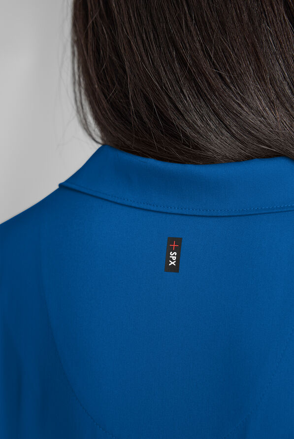 Grey's Anatomy by Barco Emerge Emery Women's 3-Pocket STRETCH Collar V-Neck Scrub Top - Royal - 5