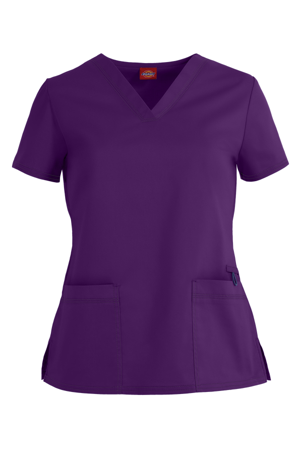 Dickies Gen Flex Scrubs VNeck 2 Pocket Top, Stretch Scrubs