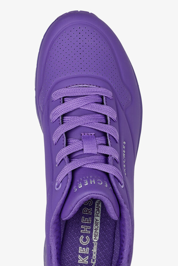 Skechers Street Women's UNO - NIGHT SHADES Neon Purple Athletic Lace Up Nursing Shoes - null - 2
