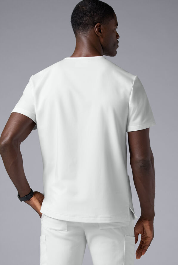 Hypothesis S-R Shift Ready Men's 4-Pocket V-Neck Scrub Top - White - 6