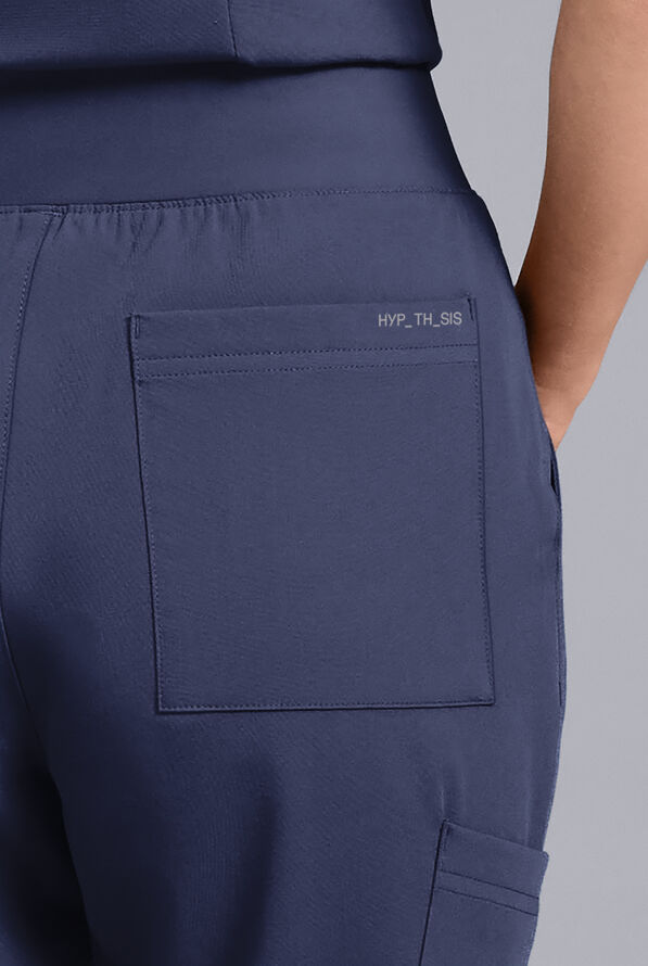 Hypothesis Women's Base 6-Pocket Jogger Scrub Pant - Petite - Navy - 4