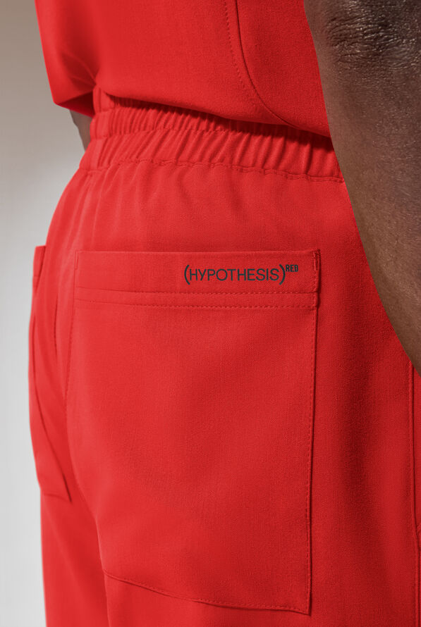 Pantal&oacute;n m&eacute;dico Hypothesis (RED) STRETCH estilo cargo con piernas rectas y 8 bolsillos para hombre - (Red) - 3
