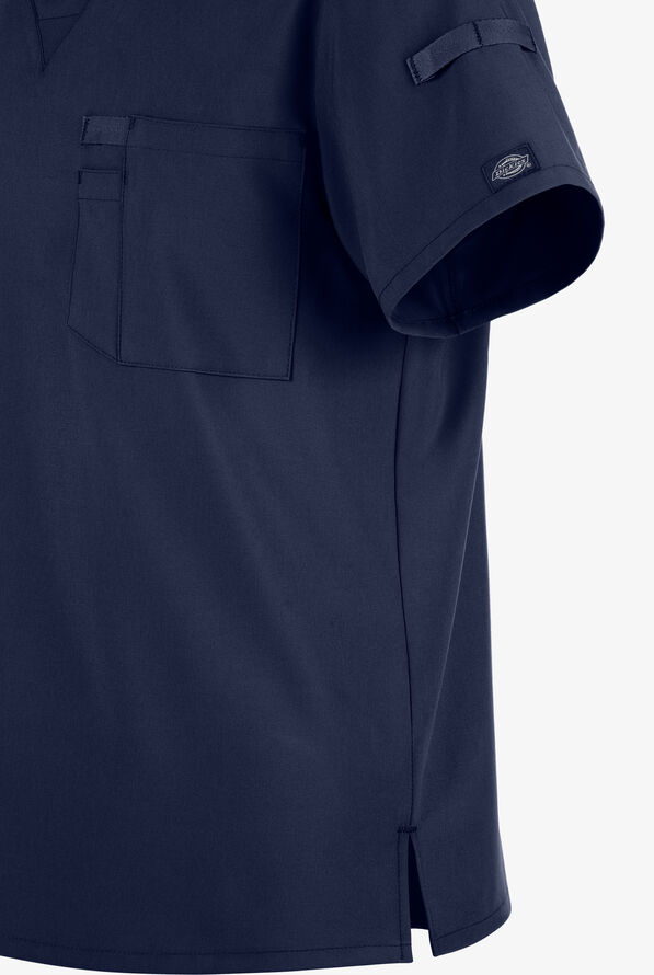 Dickies EDS Essentials Men's 1-Pocket STRETCH V-Neck Scrub Top - Navy - 4