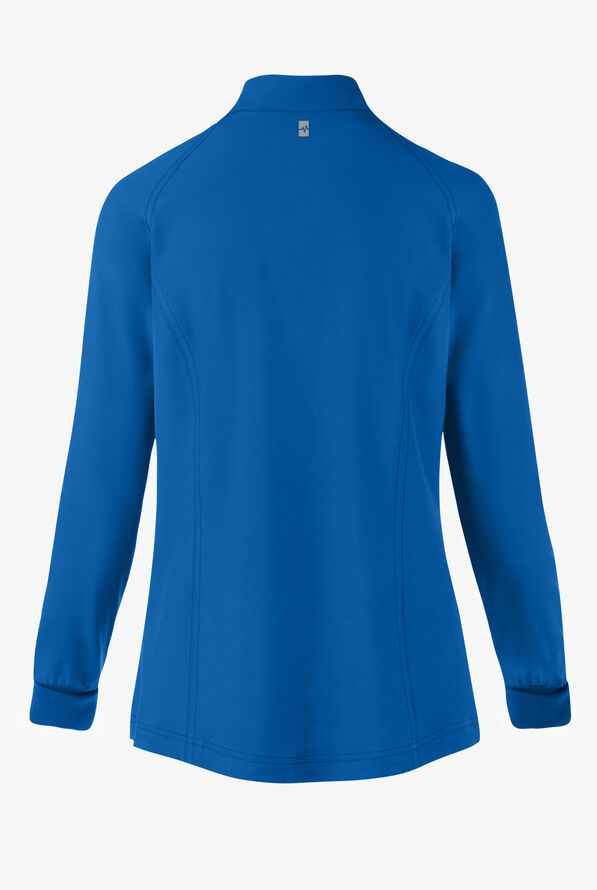 Easy STRETCH Zadie Women's 4-Pocket Raglan Scrub Jacket - Royal - 3