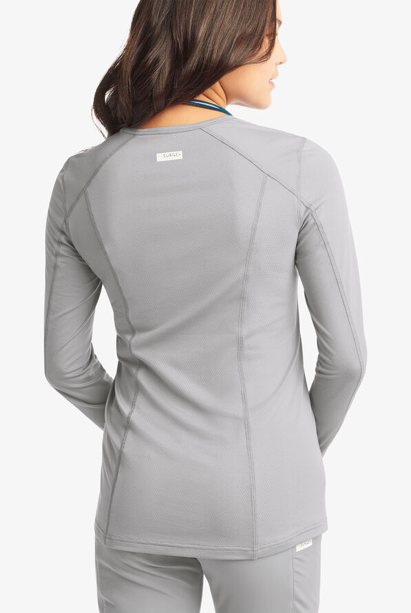 Camiseta médica ReSurge Jade con mangas largas para mujer - Silver - 3