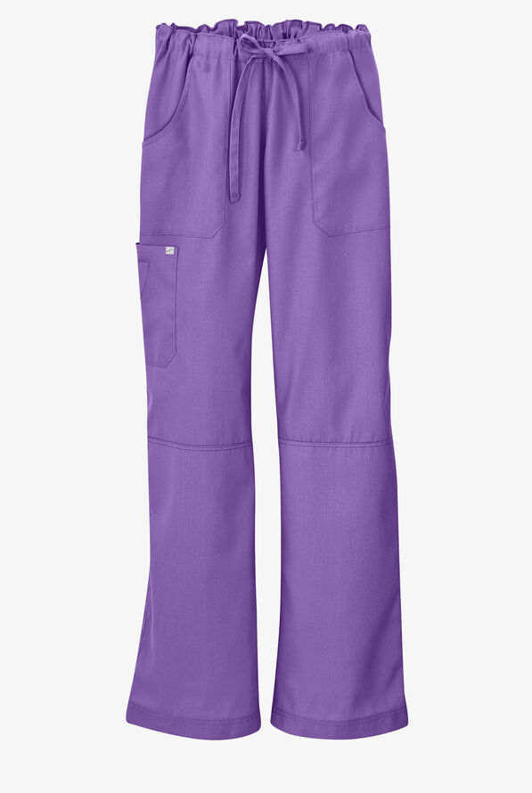 Pantal&oacute;n m&eacute;dico Butter-Soft Core by UA&trade; Petite con cord&oacute;n y 6 bolsillos para mujer - Purple Glow - 4