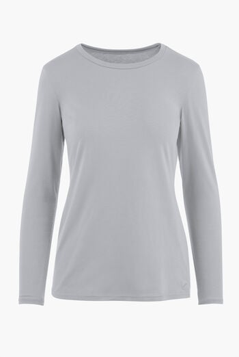 Camiseta médica Butter-Soft Core by UA™ con cuello redondo y mangas largas para mujer