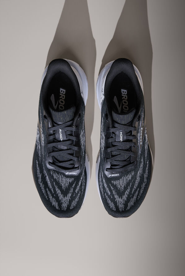 Brooks Men's Launch 11 Black/White Athletic Lace Up Shoes - null - 2