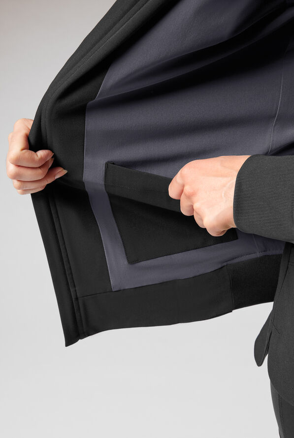 Hypothesis F-Zip Unisex Zip Front Scrub Jacket - Jet Black/Pewter - 6