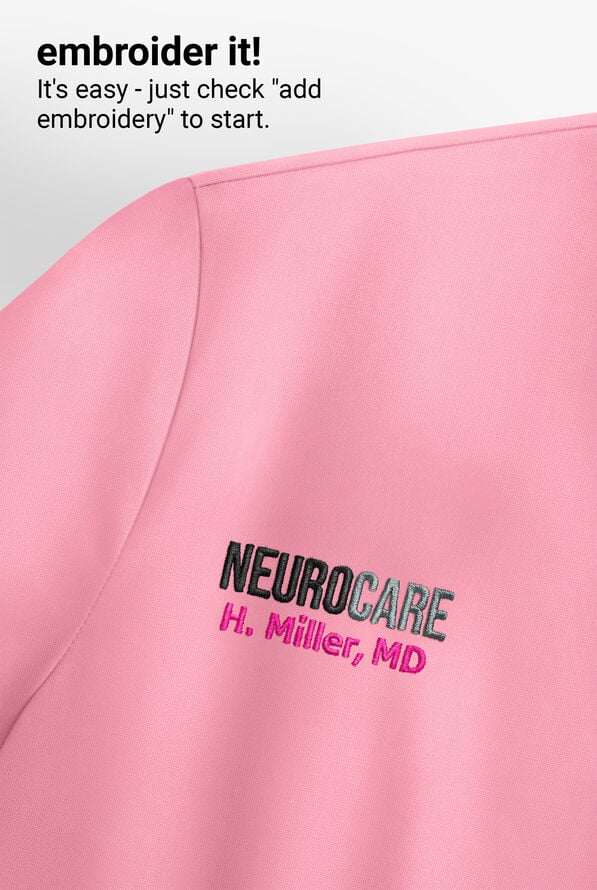 UA Exclusive koi Lite&trade; Women's 3-Pocket Y-Neck Scrub Top - More Pink - 6