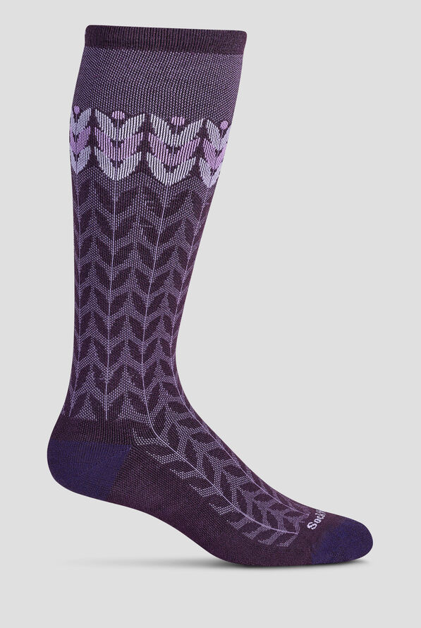 Sockwell Bean Stalk Blackberry Women's 15-20mmHg Moderate Compression Socks - Blackberry - 1