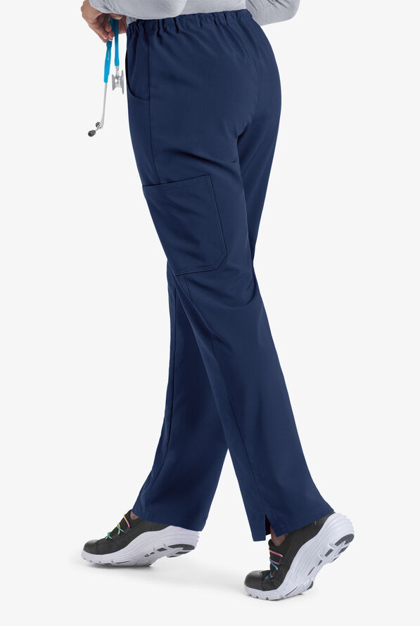 Tafford Active STRETCH Eden Women's 4-Pocket Drawstring Scrub Pants - Navy - 2