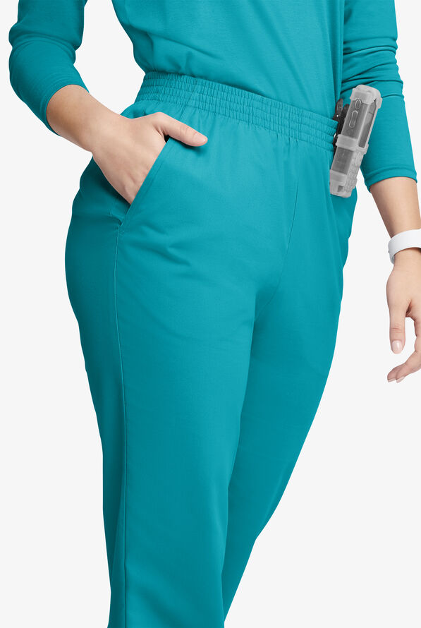 Butter-Soft Originals Women's 2-Pocket High Waisted Straight Leg Scrub Pants - Teal - 2