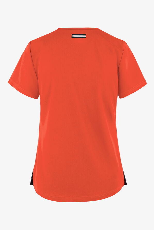 koi Next Gen Ready to Work Women's 1-Pocket STRETCH V-Neck Scrub Top - Burnt Umber - 2
