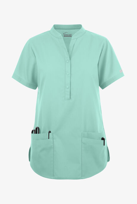 Butter-Soft Originals Women's 6-Pocket Mandarin Collar Scrub Top