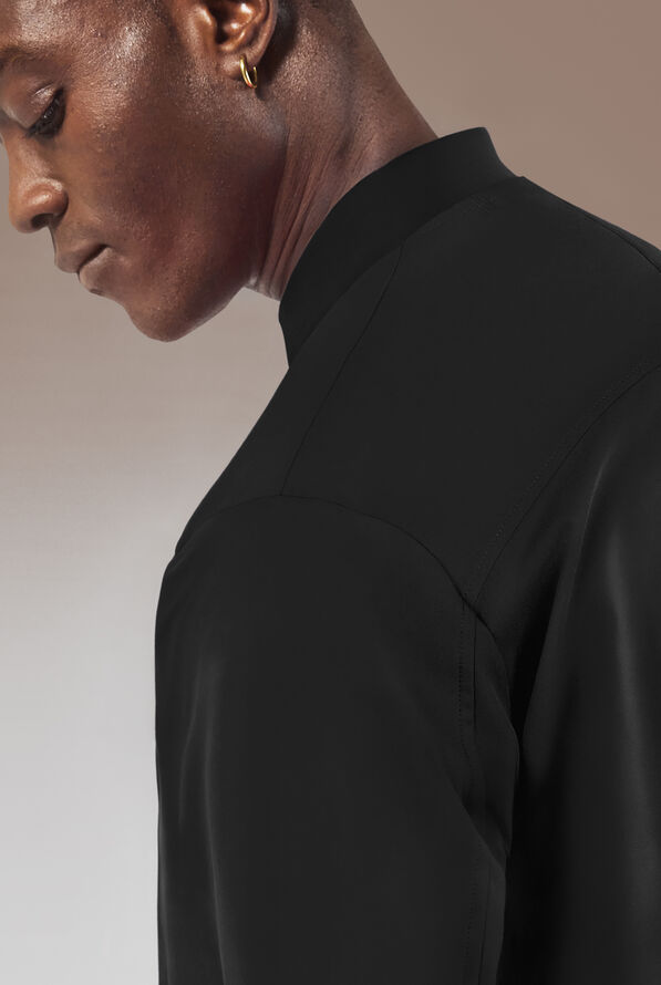 Hypothesis Omni Men's 3-Pocket Zip Front Scrub Jacket - Jet Black - 5